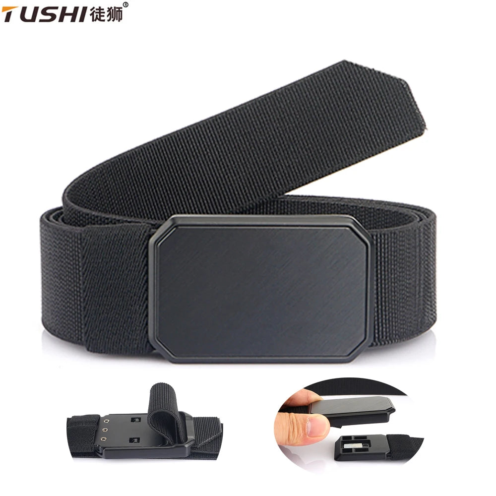 TUSHI Men Belt Aluminium Outdoor Hunting Tactical Multi Function Combat Survival High Quality Marine Corps Canvas For Nylon Male