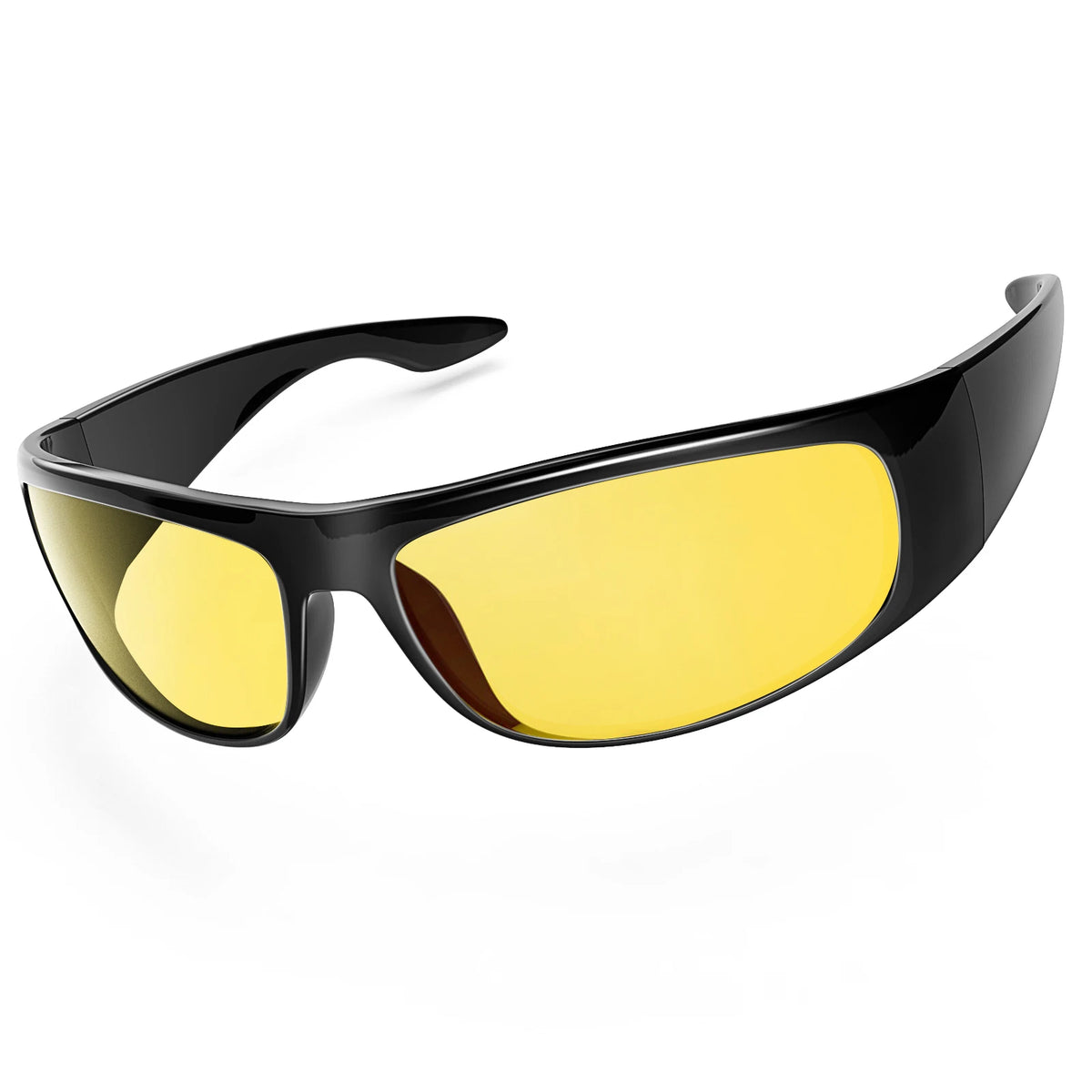 Dark Sunglasses for Men Wrap Around Sunglasses for Big Heads Men UV400 Protection Glasses W8005
