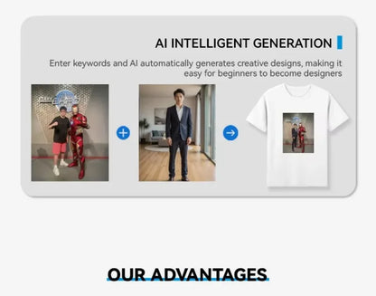 Smart Clothing Vending Machine Personalized Fashion AI Customizer DIY Garment Design Kiosk On Demand T Shirt Hoodie Production