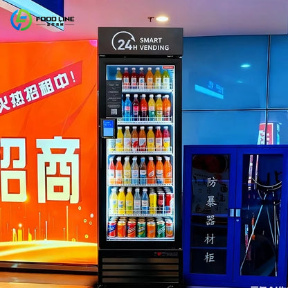 Customized Smart Fridge AI Camera Automatic Vending Refrigerated Snacks Beverage Machine