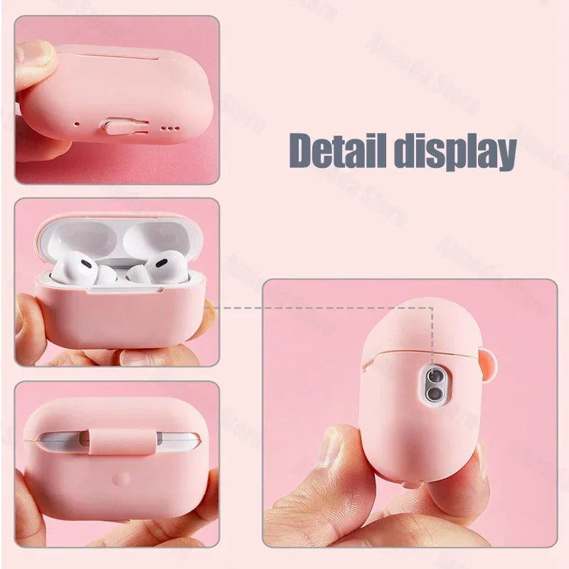 Dla AirPods Pro 2 Etui Płynny Silikon Pokrowiec Na AirPods 3 Pro 2 Etui Miękkie Słuchawki Ochronne Funda dla AirPod Pro 2 Pro2 Pokrowiec