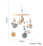 Baby Soft Felt Cartoon Wool Ball Seashell Rattles Hanging Bed Bell Newborn Mobile Crib Wooden Bracket Montessori Education Toys