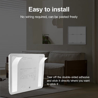 Works with Tuya Zigbee Smart Scene Switch Button 4 Gang 12 Scene Switch Push Button Controller in Smart Life App ZigBee Gateway
