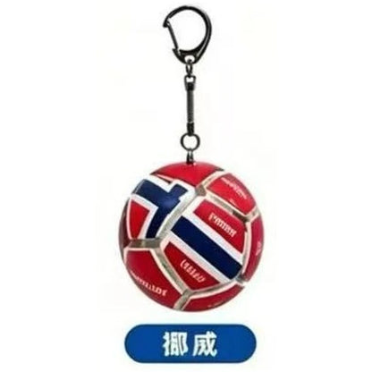 Soccer Keychain Fidget Toy Stress Relief Pendant for Fan Portable Decompression Ball with Gift Box Multi-National Team Souvenir