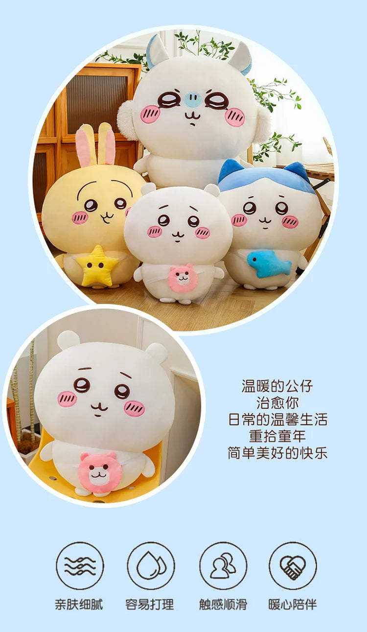 New 30-80cm Kawaii Hachiware Momonga Plush Toy Plush Dolls Are Soft But Not Easily Deformed Plush Room Decoration Birthday Gift