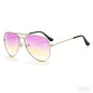 New Double Bridge Sunglasse for Woman Men Alloy Frame 2026 Gradient Lens Sun Glasses Female Oculos Male Outdoor Fashion Eyewear