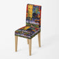 Home chair cover Oil painting style kitchen chairs Coversadjustable dining elastic fabricchairs covers chair cover for wedding
