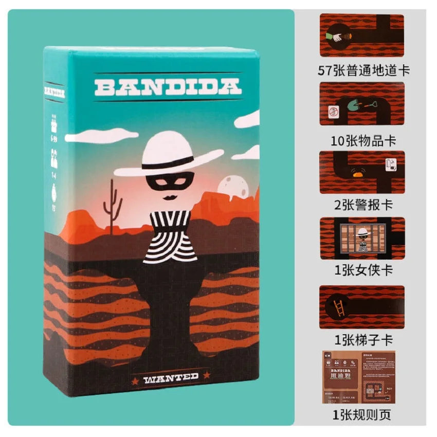 Bandido Bandida Cooperative Board Game Prison Break Strategy Card Game 1-4 Players Family Party Puzzle Tabletop Game For AllAges