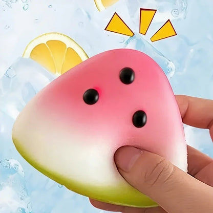 Pink Green Watermelon Squishy Squeeze Fidget Toy Super Soft Playful Texture Stress Anxiety Relief Sensory Toy Birthday Gift