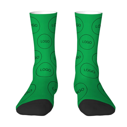 Soft Socks Customized with Personalized Logo Pattern Print Mid-Calf Socks Warm Comfortable Ideal Gifts for Company School Memory