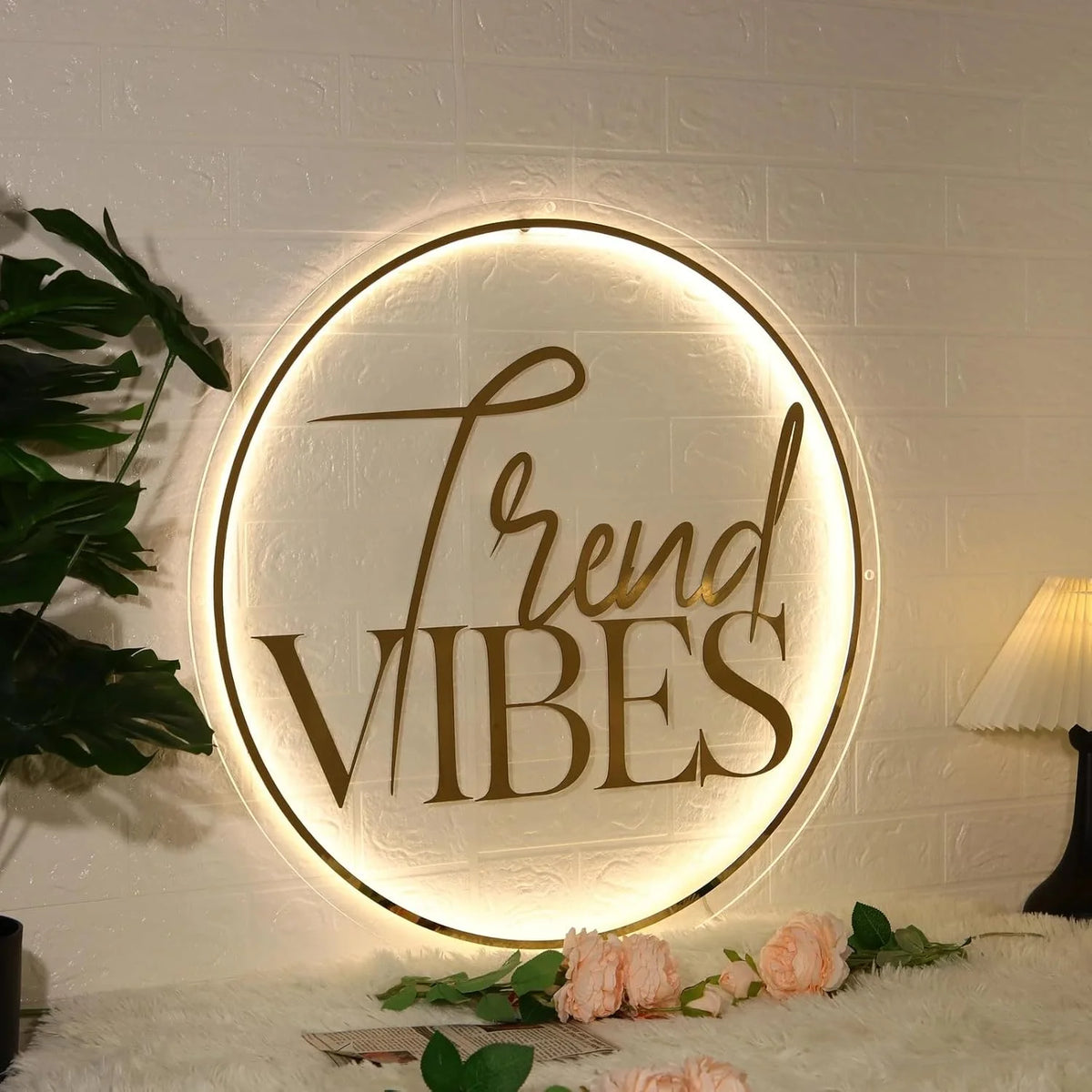 Personalized Business Sign With LED Backlit Floating LED Custom Logo Sign for Beauty Salon ,Office，Spa Illuminated Wall Sign