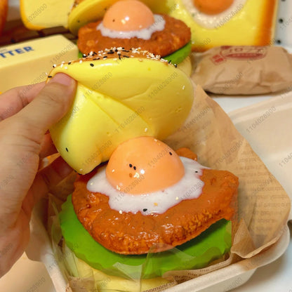Big Burger Squishy Slow Rising Big Cheese Hamburger Bread Squishy Slow Rebound Squeeze Toy Anti Stress Release Hand Relax Toy