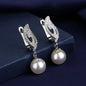 925 Sterling Silver Earrings Jewelry High Quality Retro Simple Pattern Purple White Zircon Earrings Hot Sale