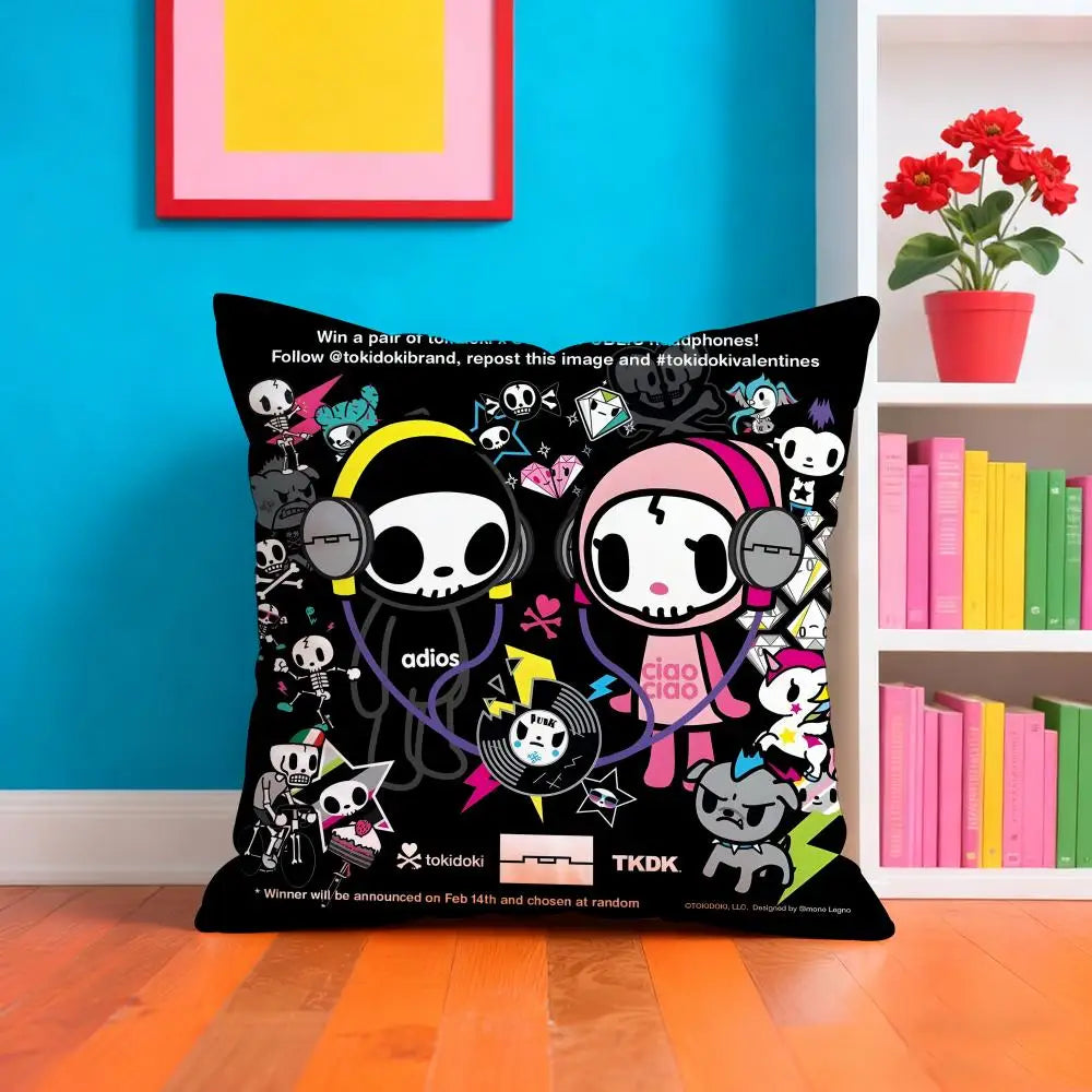 T-tokidoki Anime Pillow Case Pillow Case Plush Fabric Soft Double Sided Print Home Sofa High Quality Cushion