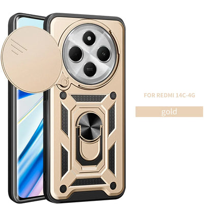 Shockproof Armor Magnetic Holder Ring Case For Redmi 14C 14 C Redmi14C 4G Lens Protect Cover For Xiaomi Poco C75 C 75 PocoC75