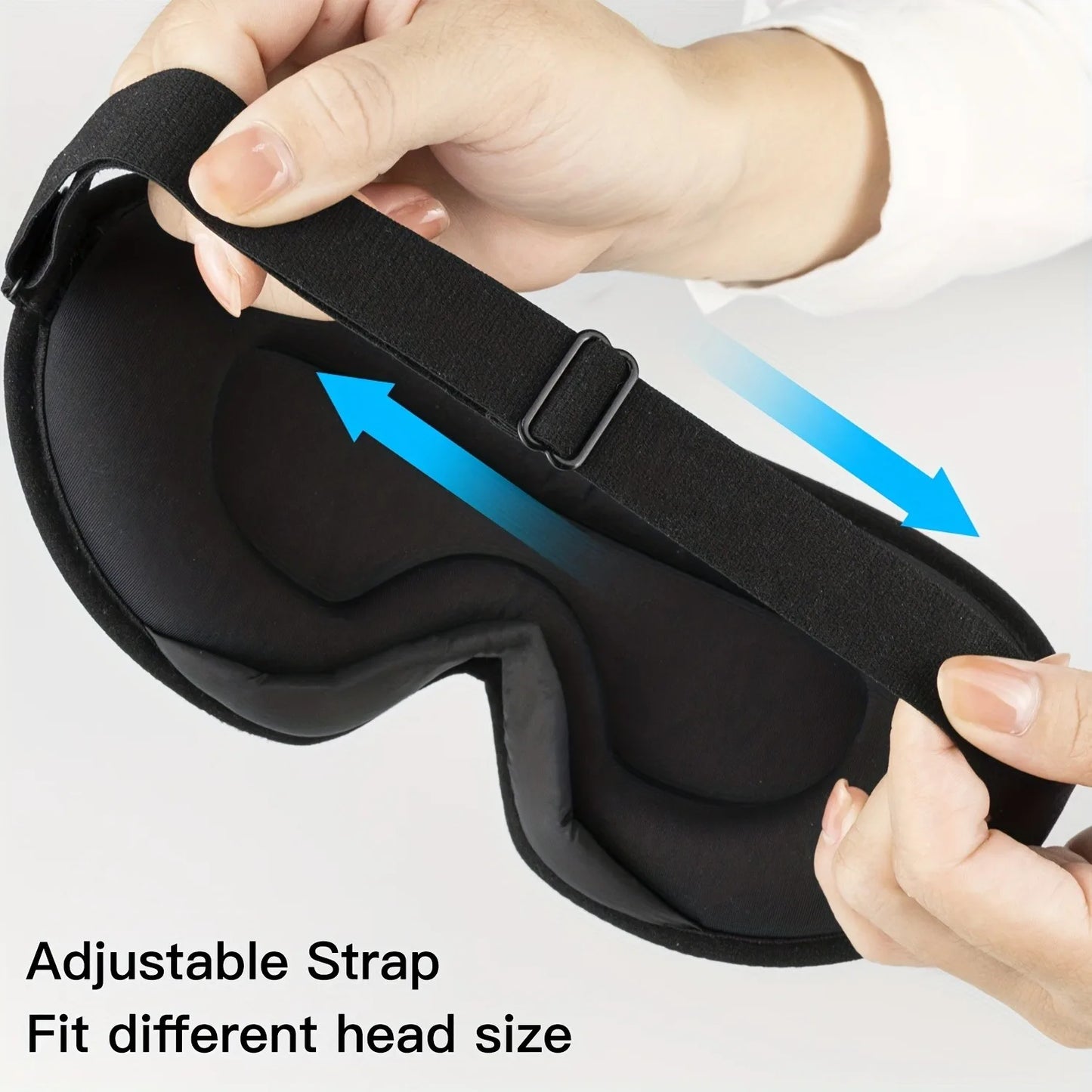 3D Sleep Mask With Noise Ear plug, Adjustable Strap, Light Blocking Night Eye Mask, Soft & Comfortable