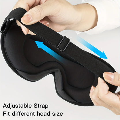 3D Sleep Mask With Noise Ear plug, Adjustable Strap, Light Blocking Night Eye Mask, Soft & Comfortable