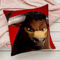 Cute Cartoon Ferdinand Pillow Case Pillowcase Anti-dustmite Pillow Invisible zipper silky short plush Sofa cushion cover
