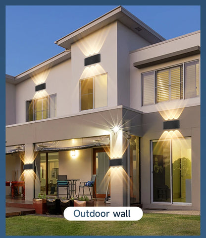 LED Wall Lamp AC110-265 IP65 Outdoor Waterproof Aluminum Wall Light Up Down luminous lighting Indoor  Stair Garden Sconce Light