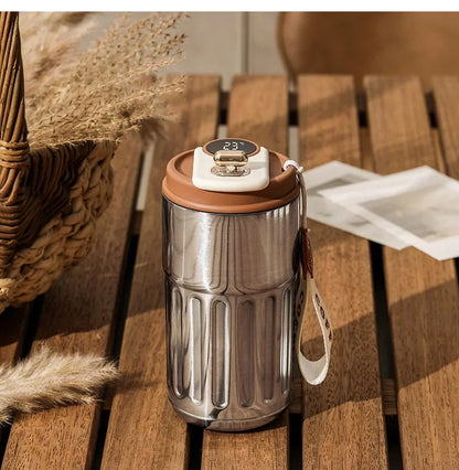 Smart Temperature Display Thermos Bottle 450ml 316 Stainless Steel Portable Office Thermal Coffee Mug