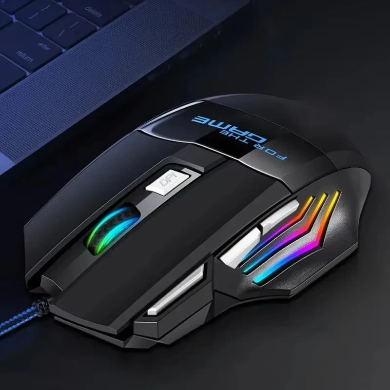 Gaming Mouse RGB Backlit Ergonomic Game Mice 7D Esports Wired Mouse Computer Mouse for Laptop PC Desktop Gamer