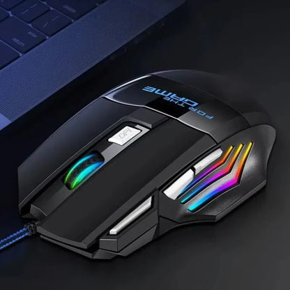 Gaming Mouse RGB Backlit Ergonomic Game Mice 7D Esports Wired Mouse Computer Mouse for Laptop PC Desktop Gamer