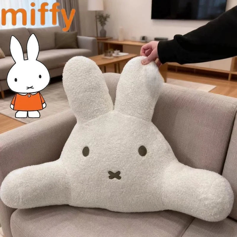 Sweet Miffy Rabbit Cute Creative Cartoon Pattern Lumbar Cushion Simple Fashion Soft Skin-Friendly Plush Pillow Holiday Gift