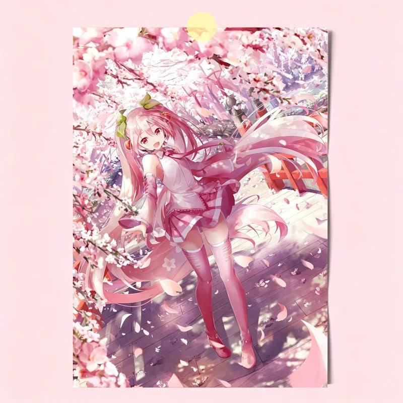 24 Styles Hatsune Miku Anime Poster MIKU Magazine Bedroom Dormitory Studio Decorative Painting Photography Wallpaper DIY Gifts