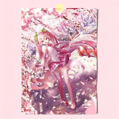 24 Styles Hatsune Miku Anime Poster MIKU Magazine Bedroom Dormitory Studio Decorative Painting Photography Wallpaper DIY Gifts