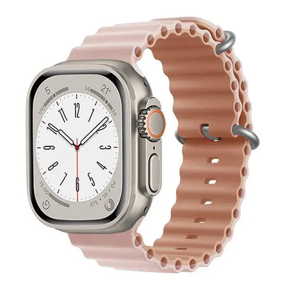 Ocean Strap for apple watch Band 44mm 40mm 45mm 41mm 49mm 46mm silicone correas bracelet iWatch series 7 5 6 3 se 8 Ultra 2 9 10