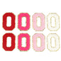 8pcs Sweet 26 Letters Towel Embroidery Patch Pink A-Z Self-adhesive Sticker Decoration For DIY Apparel Bag Crafts Accessories