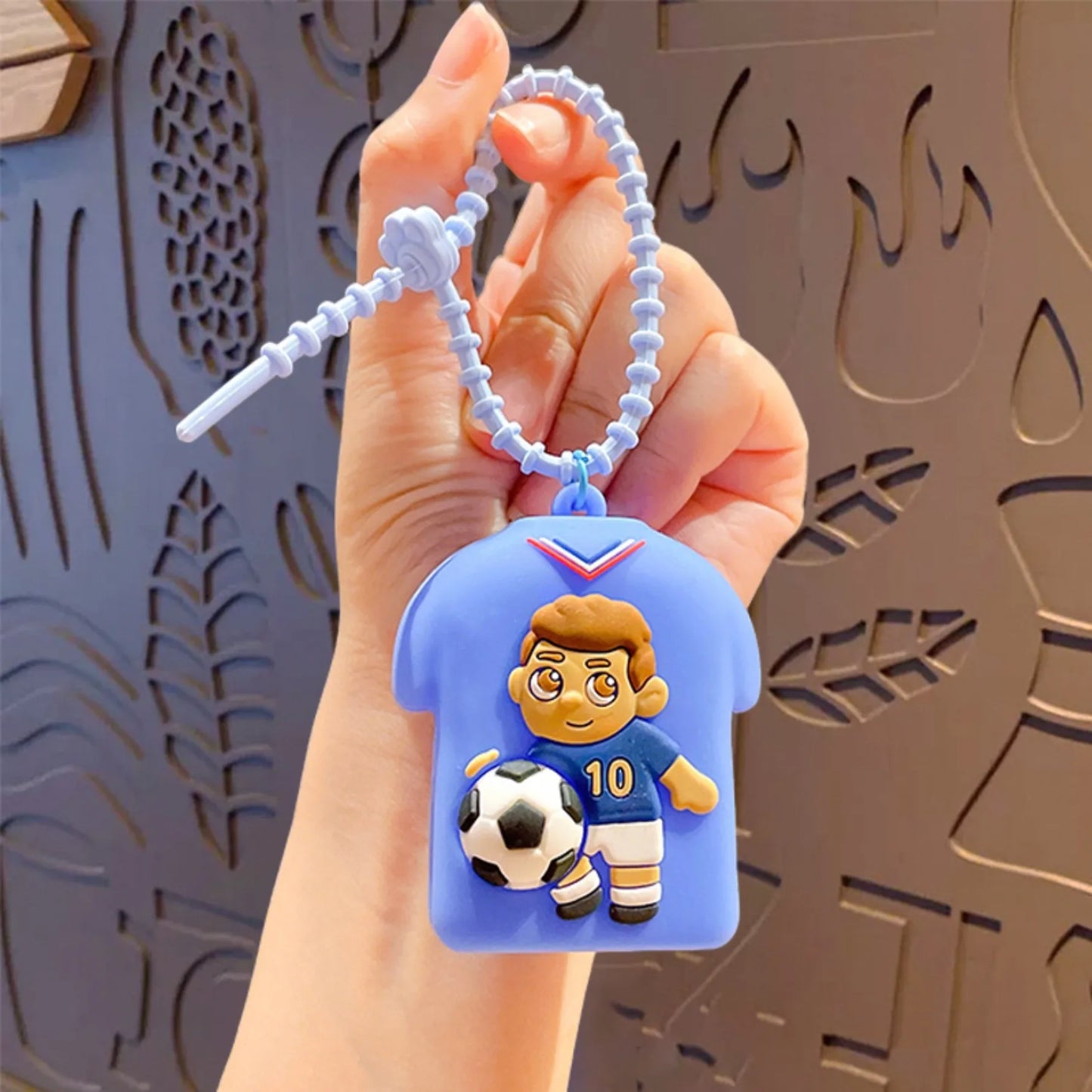 Soccer Jersey Squishy Keychain Stress Relief Toy Car Bag Couple Pendant Slow Rising Soft PVC Keychain