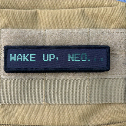 Wake Up Neo Morale Tactical Patch Printed Hook&Loop Emblem Military Badge Combat Armband Backpack Stickers