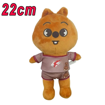 8pcs Skzoo Plush 25cm Kpop Cartoon Stuffed Animal Plushies Stray Kids Plush Doll Toys Kawaii JYP Adults KZ Fans Keychain  Gift