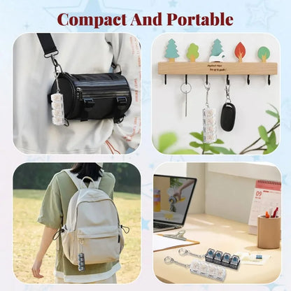 4-Button Light Up Keyboard Keychain Clickable LED Button Fidget Toys with Lights for Stress Relief Anxiety People Desk Accessory