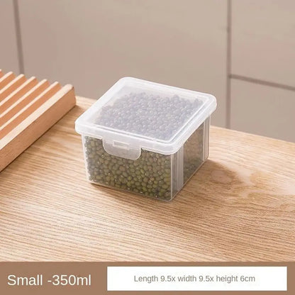 1Pcs Refrigerator Food Fresh Kitchen Storage Boxs Good Sealing Transparent Spice Container Case Visible Home Dry Fruit Jar
