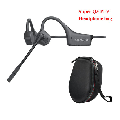 Open Ear Bone Conduction Headphones with dual microphone Wireless Bluetooth Headphone with Mic Headset for work/business/Cycling