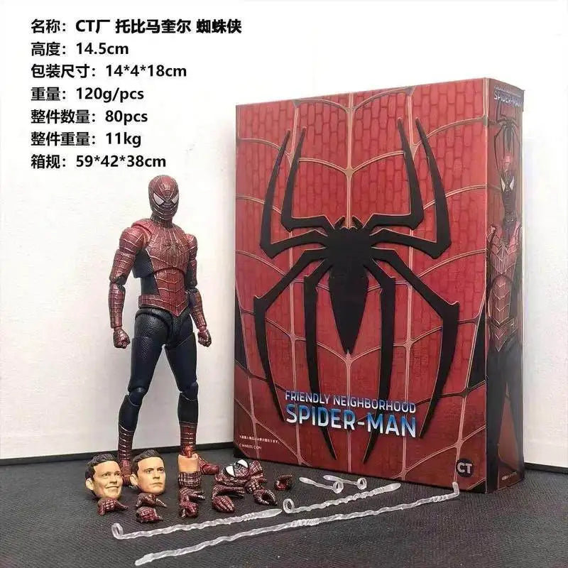 14cm Shf Tobey Spider-Man Figure, Ct Toys Articulated Model, Exquisite Collectible Ornament, Practical Gift Without Stand