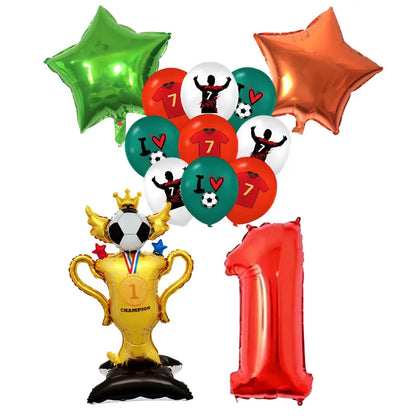 Soccer Birthday Party Supplies Football Theme  Birthday Party Decoration Cotillon Birthday CR7 Soccer Plate Cups Balloons Supply