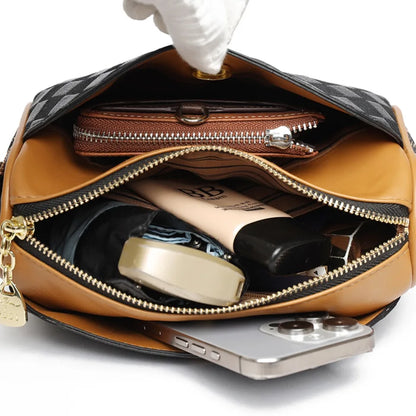 Luxury Handbags Women Bags Designer Crossbody Bags for Women Mother Soft Pu Leather Shoulder Purses Handbag Clutch 3 Layers Sac