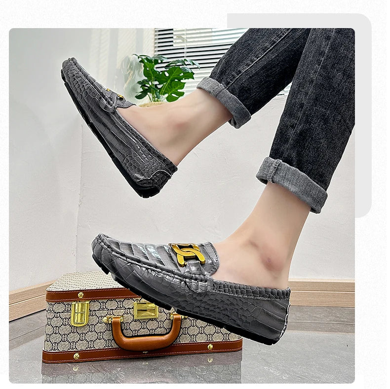 Man Shoes Leather Casual Shoes for Man Luxury Hand Sewn Fashion Flats Summer Breathable Outdoor Male Slip on Loafers Designer