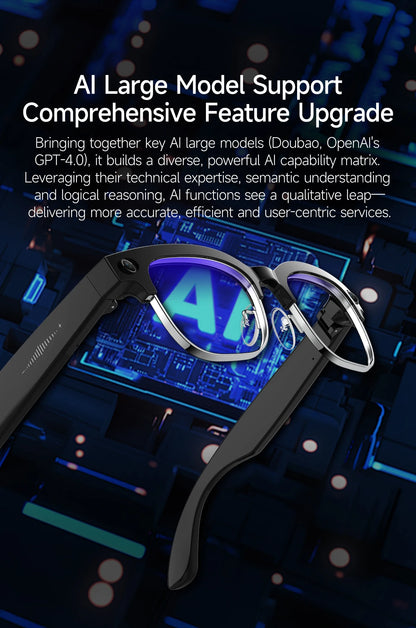 W630 800W HD Smart Glasses for Men And Women AI Intelligent Translation WiFi Transmission Photo & Video Recording Glasses