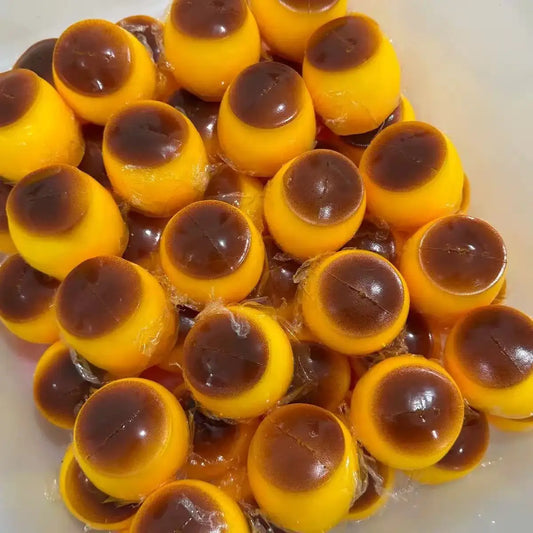 Caramel pudding soft and squishy stress relief toy, squeaky building block ball with a crunchy sound