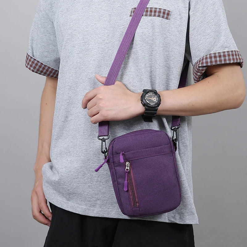 Lightweight Crossbody Bag Men Women Phone Water Resistant Nylon Commuter Travel Student Wallet Card Holder Mini Purse