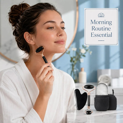 3Pcs Ice Face Roller Gua Sha Board Facial Face Massager Kit Massage Roller  Face Lifting Contouring Tools Beauty Skin Care Tools