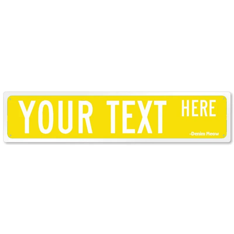 Custom Street Sign, Personalized Metal Sign For Office Workplace Home Yard Road, Custom Your Text Signs for Outdoor 16x4 Inches