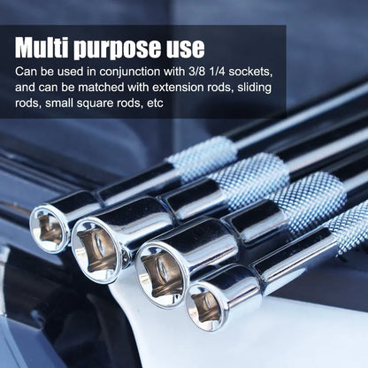 3/8 1/4 Socket Extension Rod Anti-fall Drive Ratchet Socket Extension Bar Hand Tool Long Shaft Improved Extender Adjustment Tool