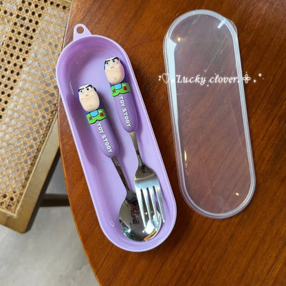 Toy Story 5 Spoon Fork Cutlery Set Woody Buzz Lightyear Jessie Forky Alien Cartoon Character Birthday Christmas Gift For Fans