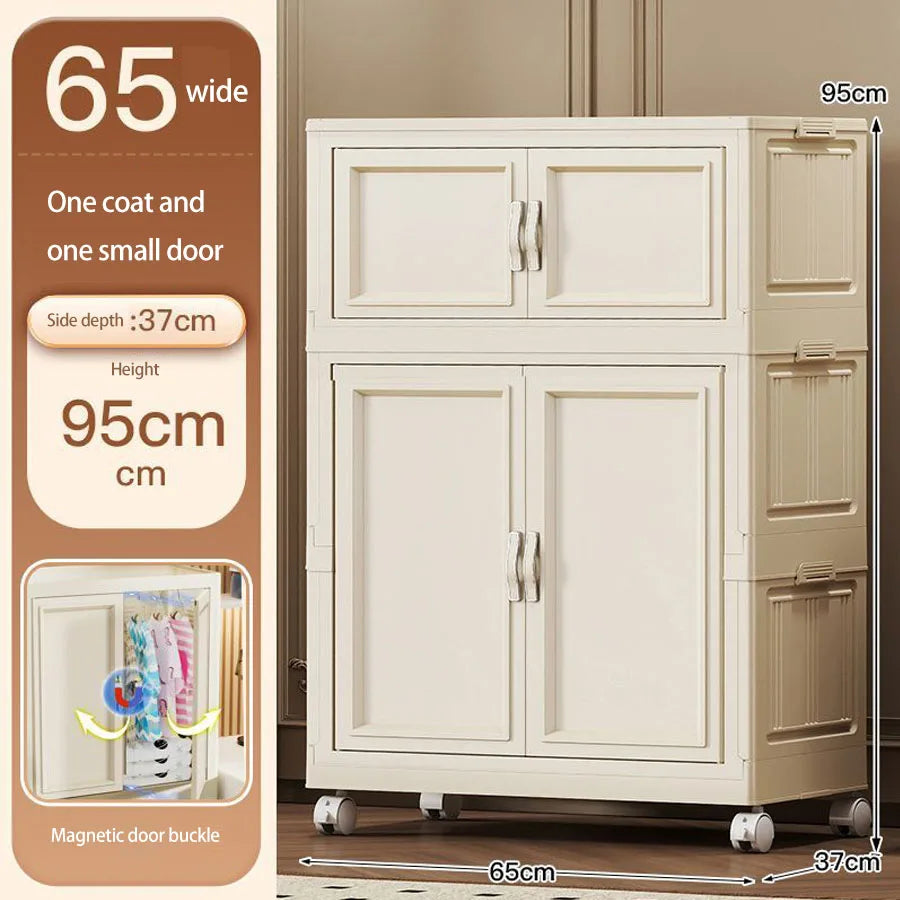 Home Use Baby Closet Easy Assembly Bedroom Storage Cabinet Thickened Children's Clothes Organizer Infant Wardrobe