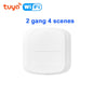 Tuya Smart WiFi/Zigbee Switch Push Button Switch 2Gang 4 Scene Wireless Smart Home Remote Controller Automation Scenario Switch